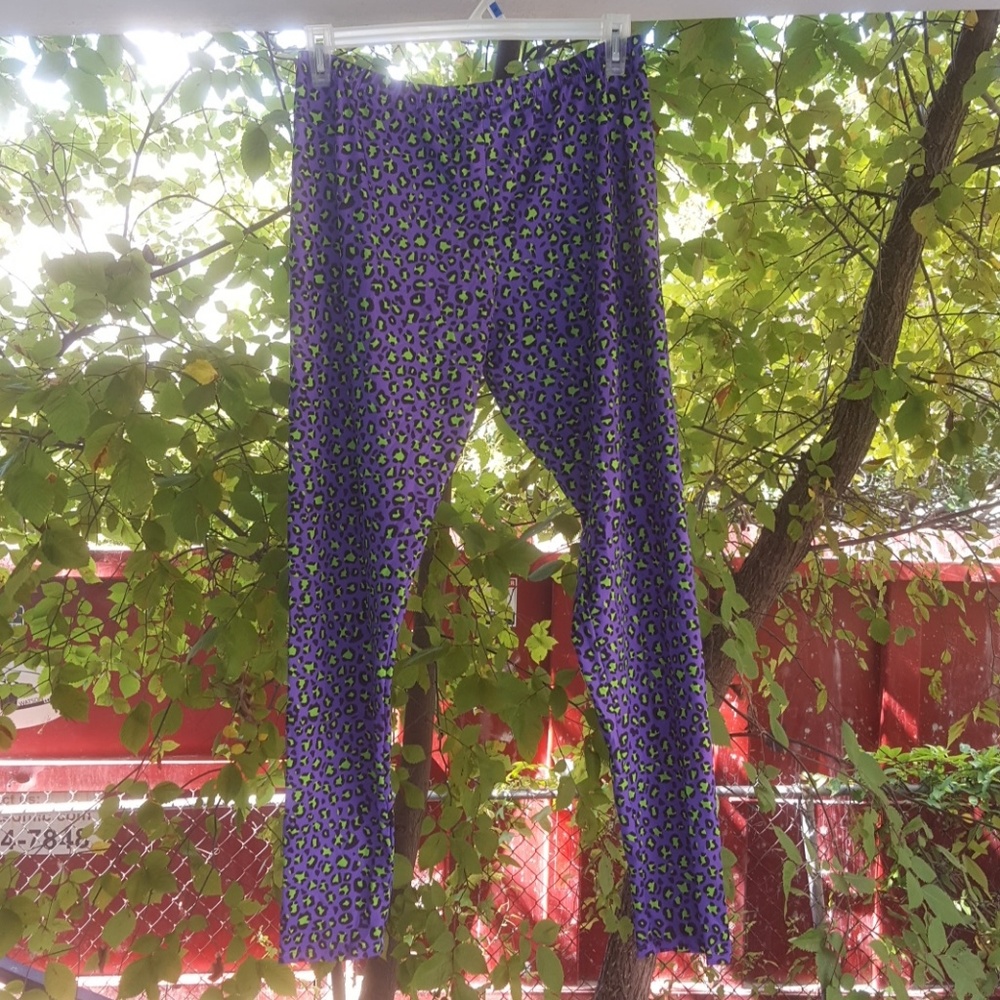 Torrid Plus Size Punk Neon Leopard Leggings